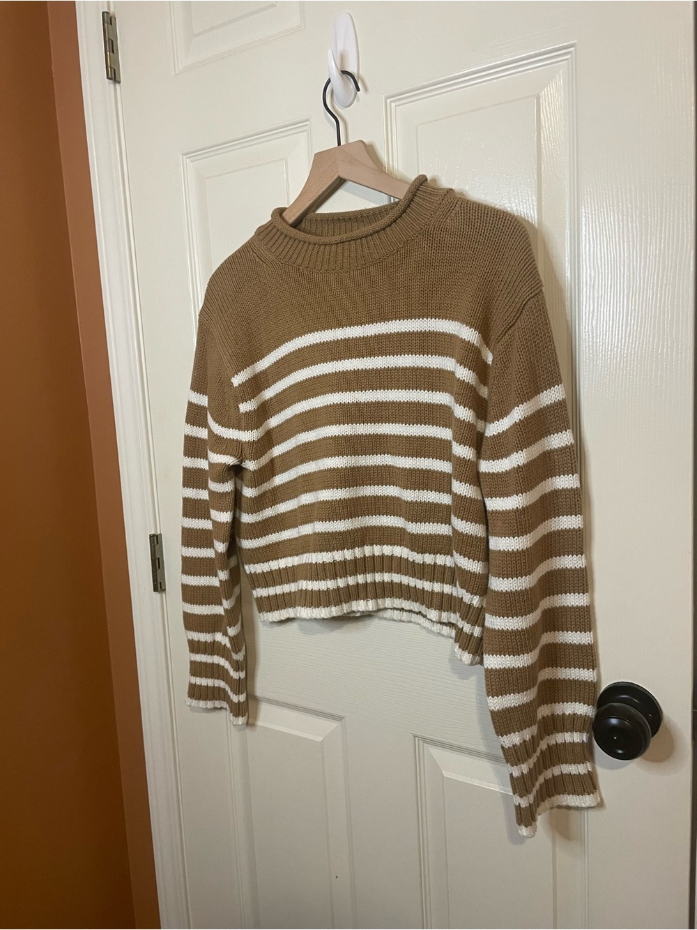 J Crew Rollneck Sweater in Stripe Size Small - Picture 3 of 9
